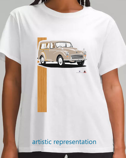 Morris Minor Traveller in Beige T Shirt