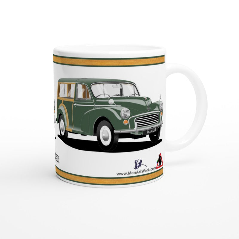 Morris Minor Traveller in Green Art Mug