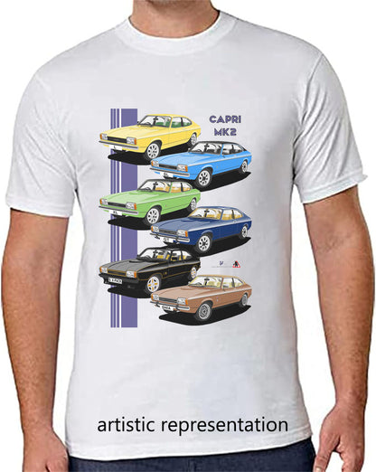 Ford Capri Mk2 Art T Shirt