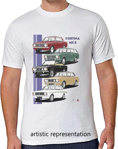 Ford Cortina Mk2 Art T Shirt