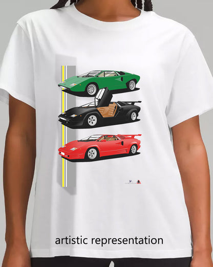 Classic Lamborghini Countach Multi T Shirt