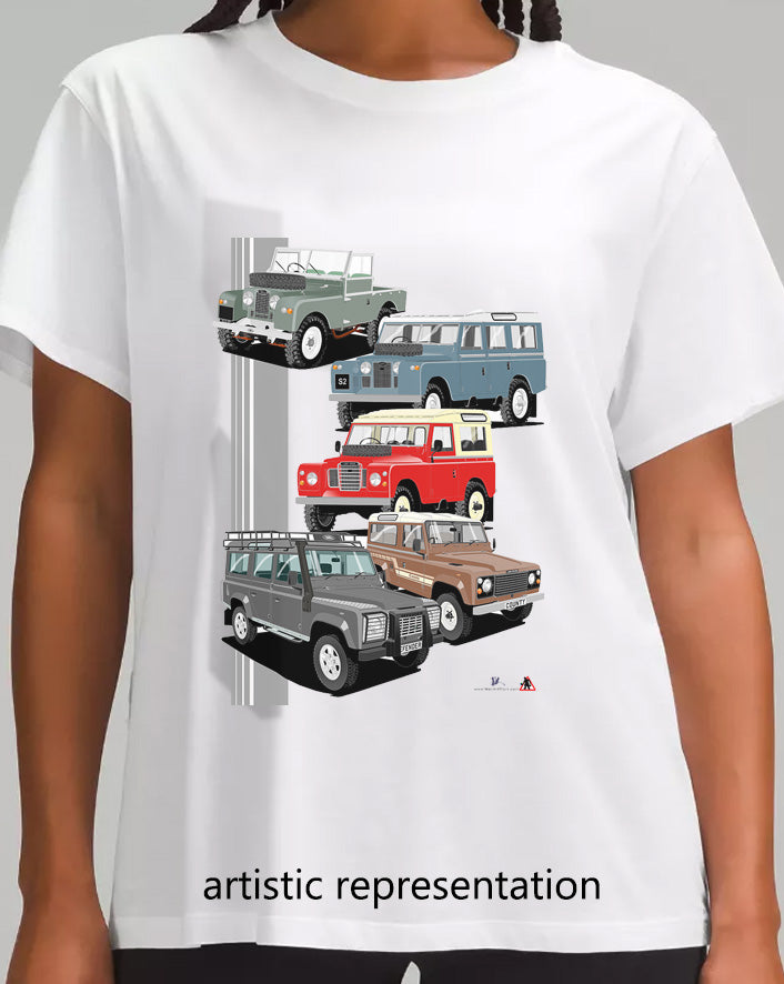 Classic Land Rover Multi T Shirt