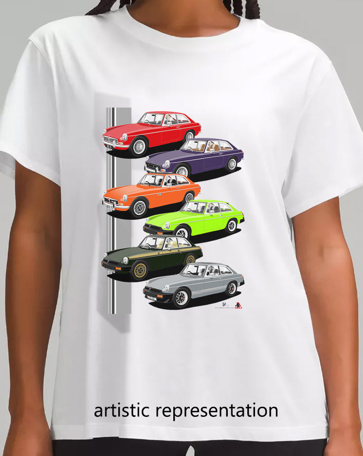 Classic MGB GT Cars Multi T Shirt