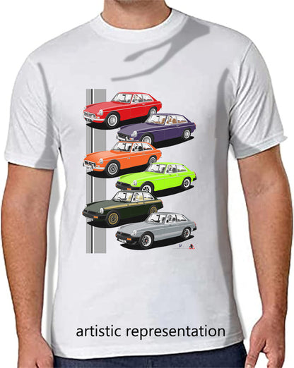 Classic MGB GT Cars Multi T Shirt