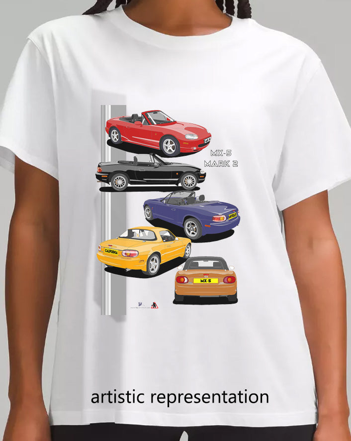 Mazda MX-5 Mk2 Multi T Shirt