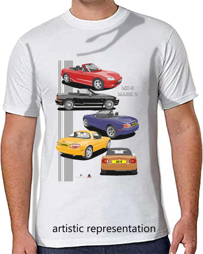 Mazda MX-5 Mk2 Multi T Shirt