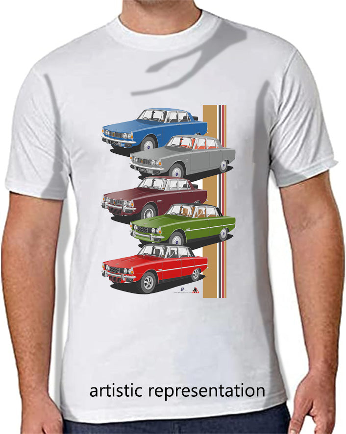 Classic Rover P6 Cars Multi T Shirt