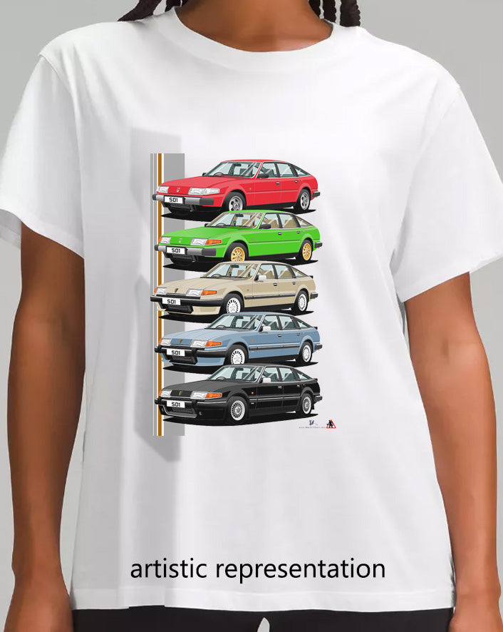 Classic Rover SD1 Cars Multi T Shirt