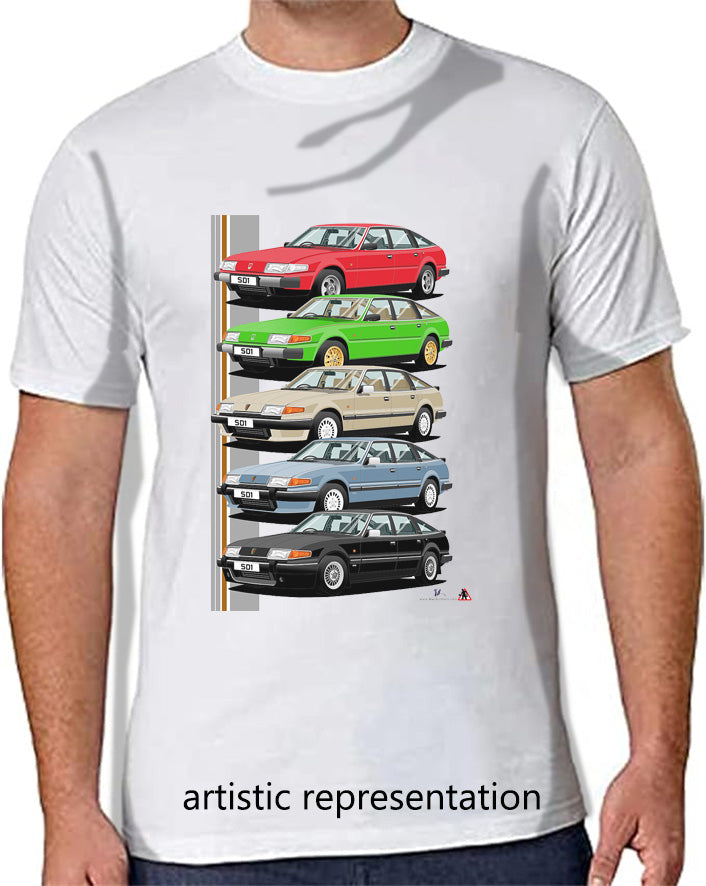 Classic Rover SD1 Cars Multi T Shirt