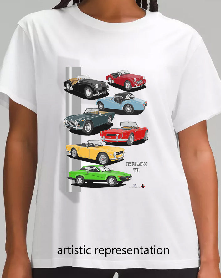 Classic Triumph TR Cars Multi T Shirt