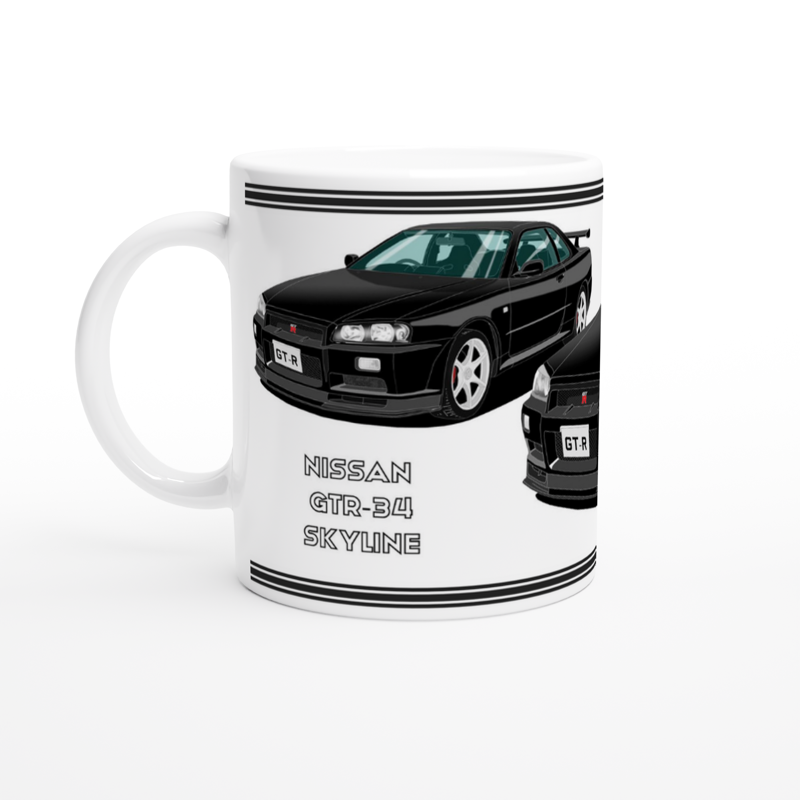 Nissan Skyline GTR Art Mug in black