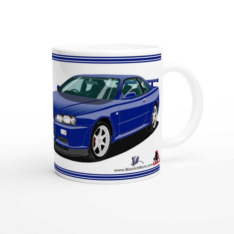 Nissan Skyline GTR Art Mug in Blue