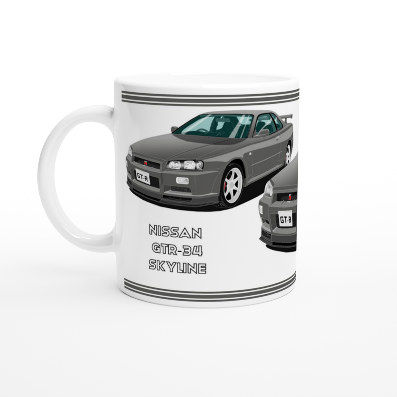 Nissan Skyline GTR Art Mug in Gray