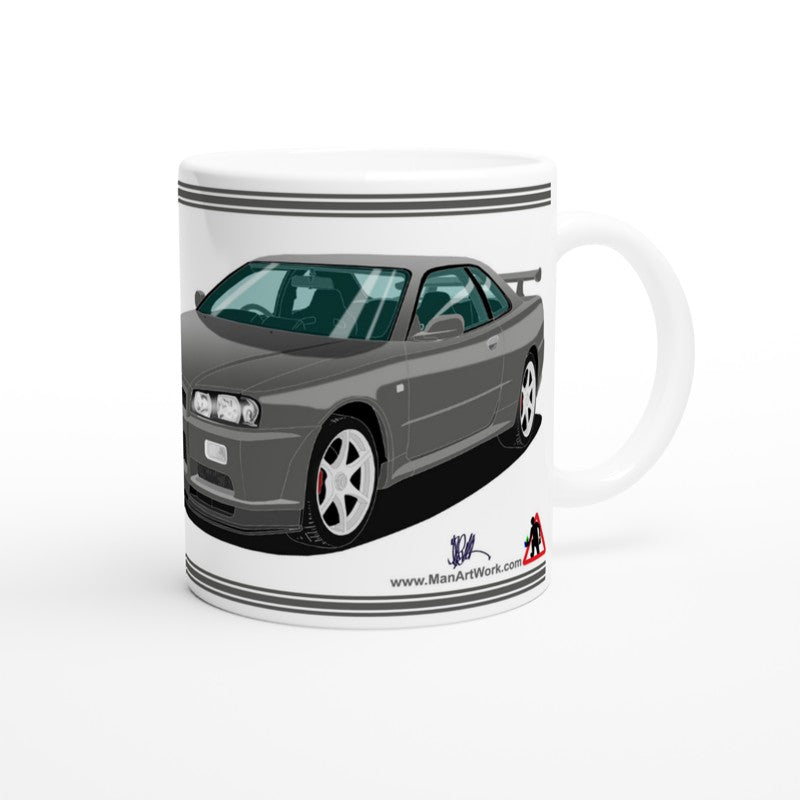 Nissan Skyline GTR Art Mug in Gray