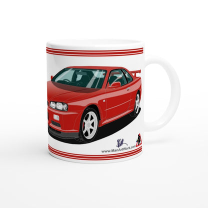 Nissan Skyline GTR Art Mug in Red