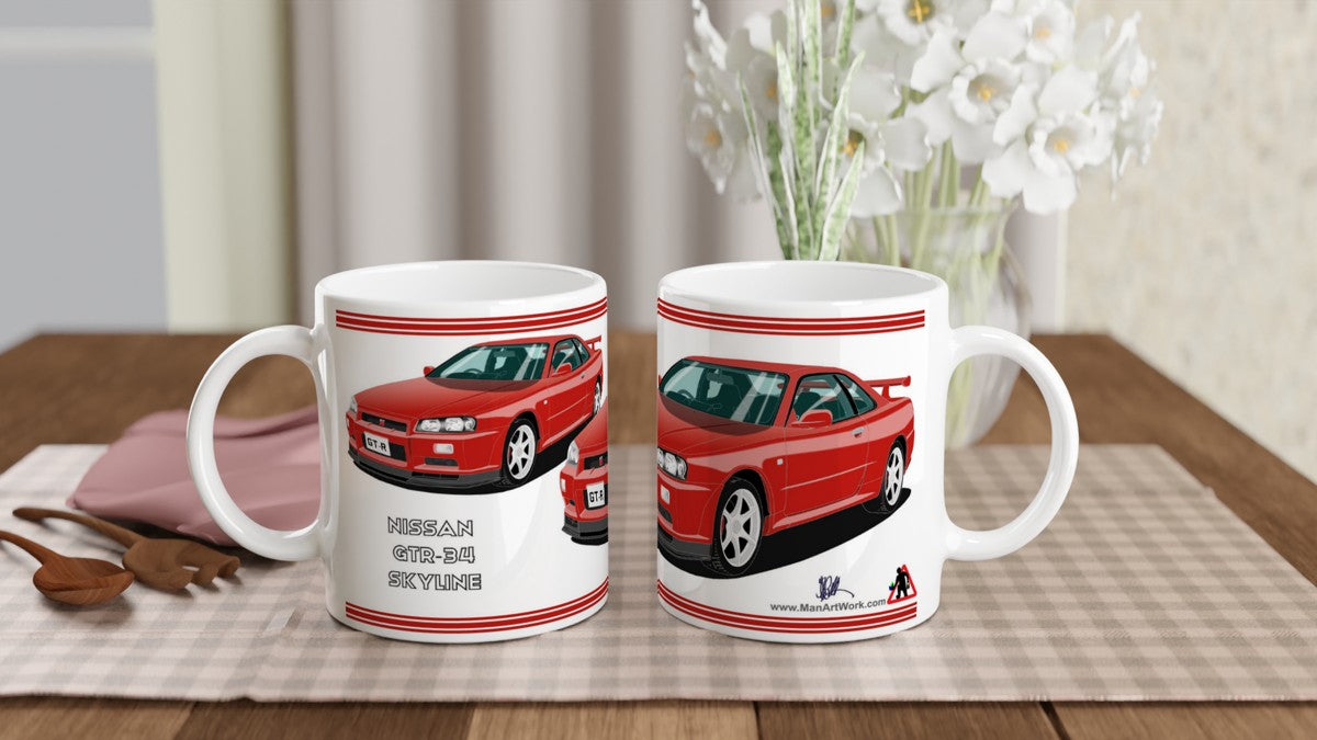 Nissan Skyline GTR Art Mug in Red