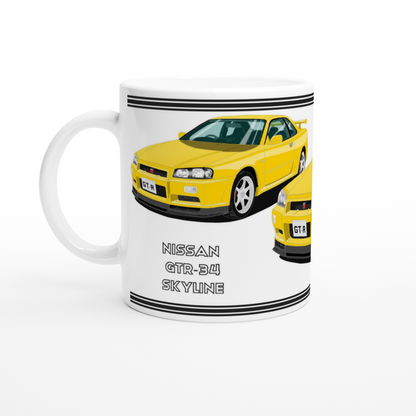 Nissan Skyline GTR Art Mug in Yellow