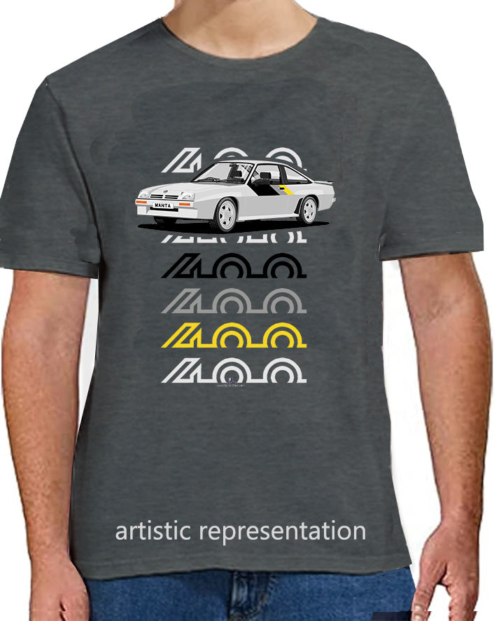 Opel Manta B2 400 in Silver Art T Shirt