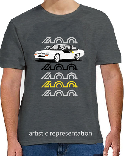 Opel Manta B2 400 in White Art T Shirt