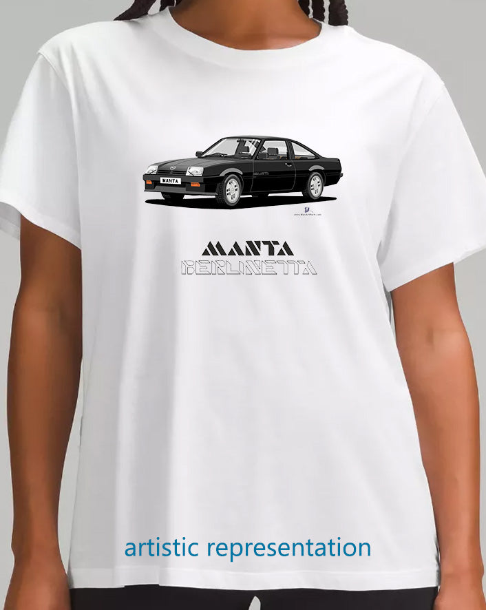 Opel Manta B2 Coupe Berlinetta in Black Art T Shirt