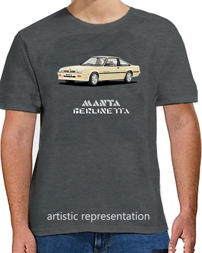 Opel Manta B2 Coupe Berlinetta in Gold Art T Shirt