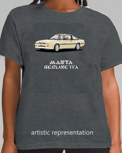 Opel Manta B2 Coupe Berlinetta in Gold Art T Shirt