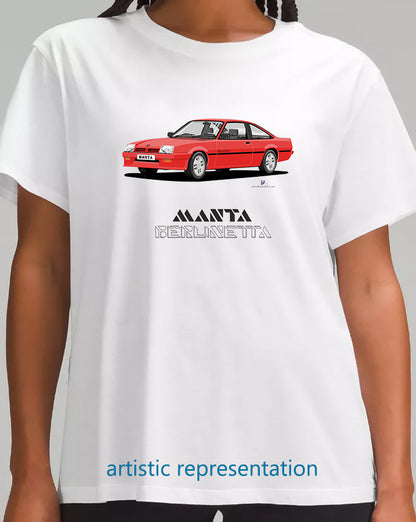 Opel Manta B2 Coupe Berlinetta in Red Art T Shirt