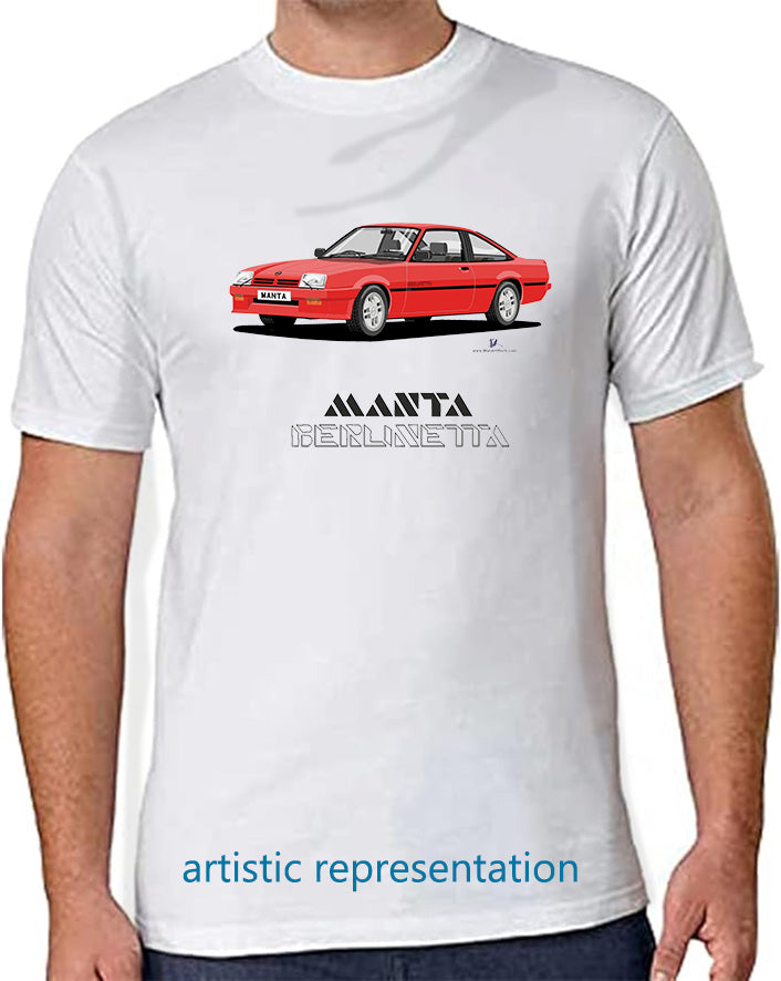 Opel Manta B2 Coupe Berlinetta in Red Art T Shirt