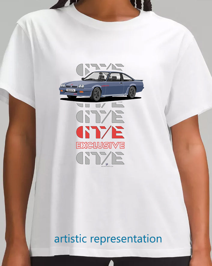 Opel Manta B2 Coupe Exclusive in Blue Art T Shirt