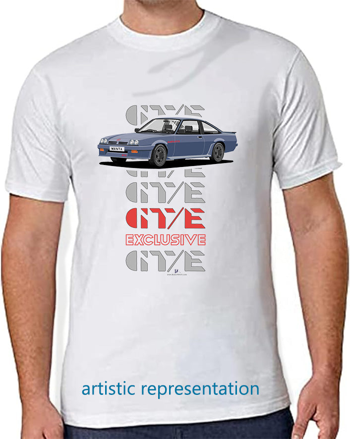 Opel Manta B2 Coupe Exclusive in Blue Art T Shirt