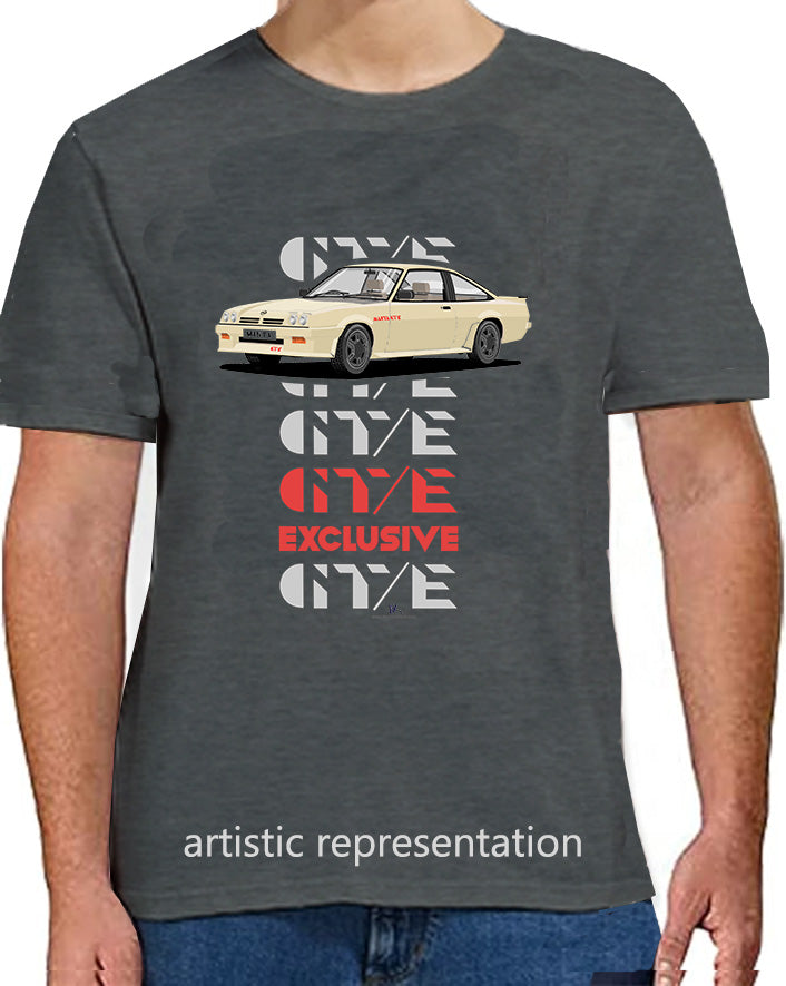 Opel Manta B2 Coupe Exclusive in Gold Art T Shirt