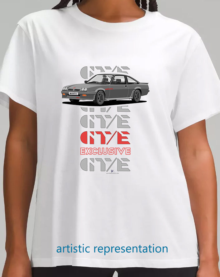 Opel Manta B2 Coupe Exclusive in Grey Art T Shirt