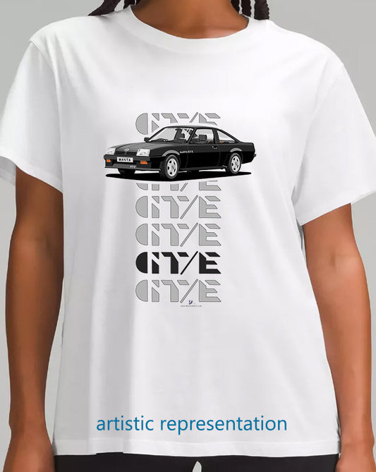 Opel Manta B2 Coupe GTE in Black Art T Shirt