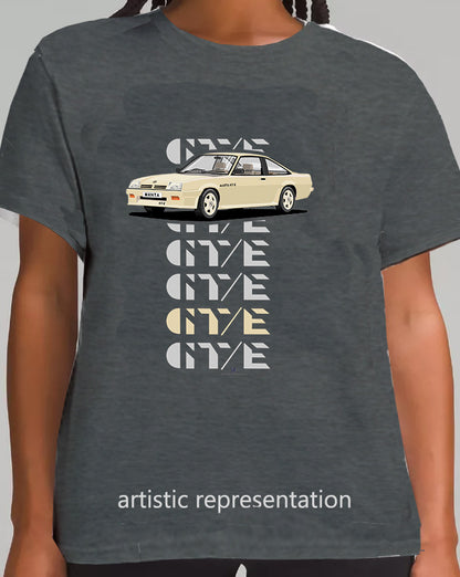 Opel Manta B2 Coupe GTE in Gold Art T Shirt