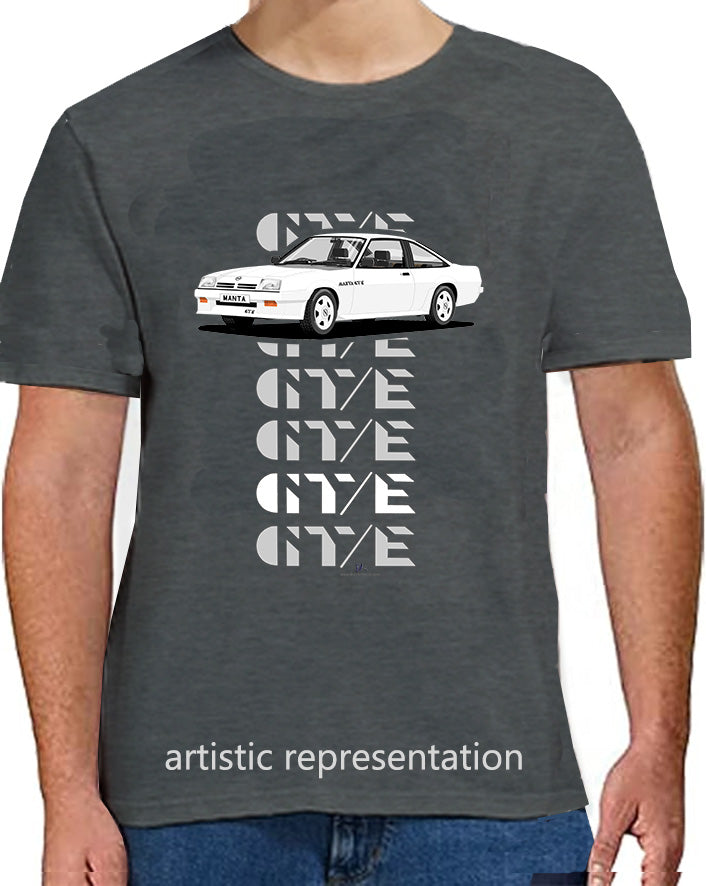 Opel Manta B2 Coupe GTE in White Art T Shirt