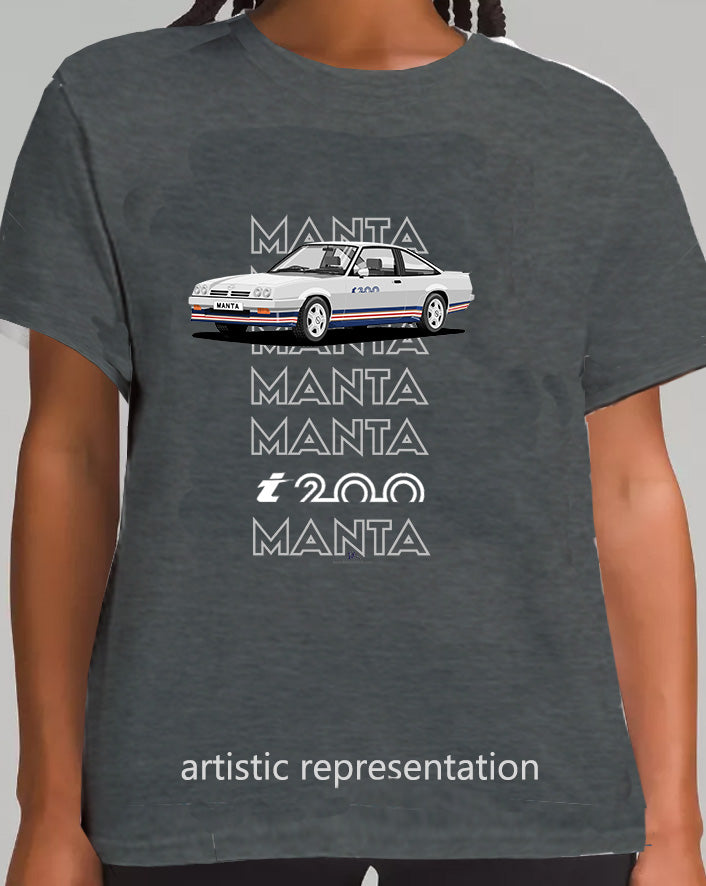 Opel Manta B2 Coupe i200 in Silver Art T Shirt