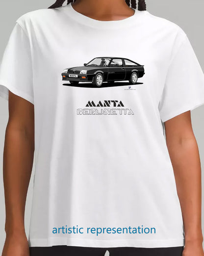 Opel Manta B2 Sportshatch Berlinetta in Black Art T Shirt