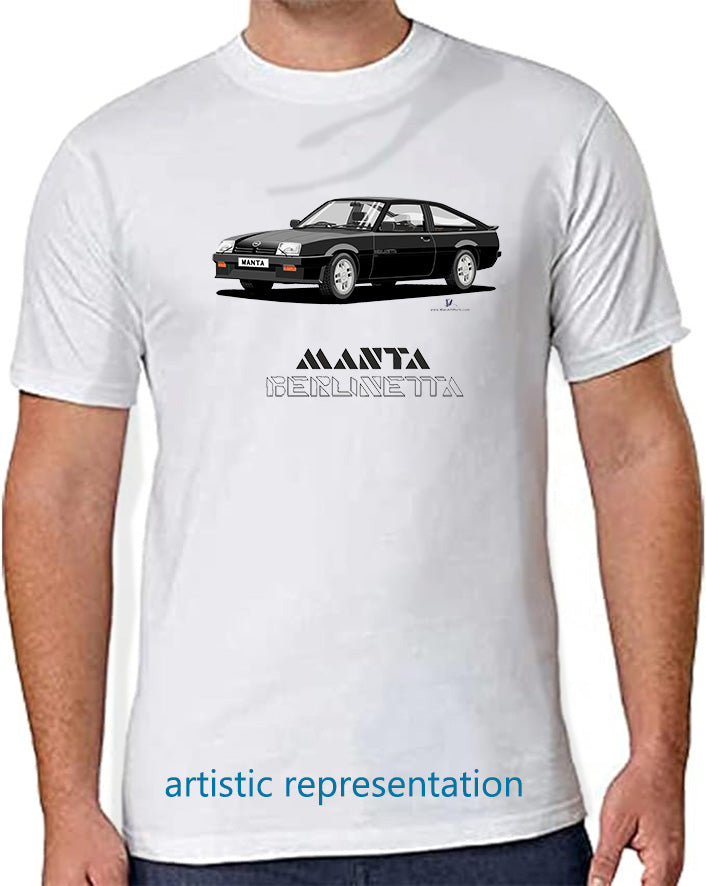 Opel Manta B2 Sportshatch Berlinetta in Black Art T Shirt