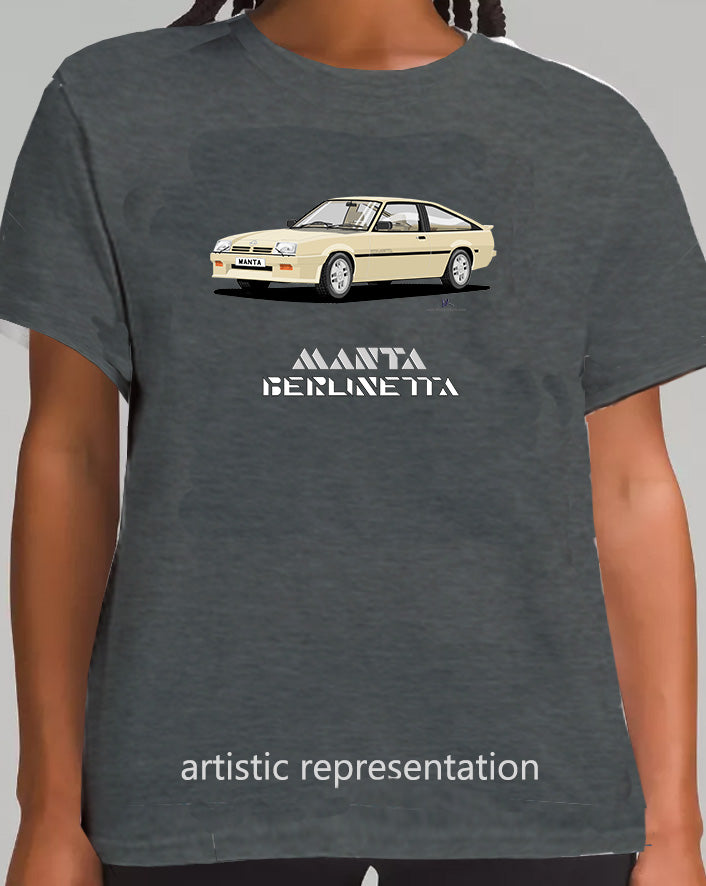 Opel Manta B2 Sportshatch Berlinetta in Gold Art T Shirt