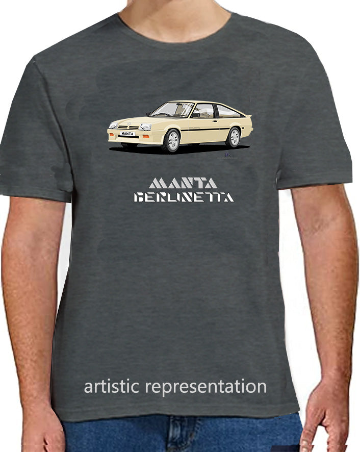 Opel Manta B2 Sportshatch Berlinetta in Gold Art T Shirt