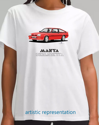 Opel Manta B2 Sportshatch Berlinetta in Red Art T Shirt