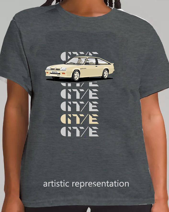 Opel Manta B2 Sportshatch GTE in Gold Art T Shirt