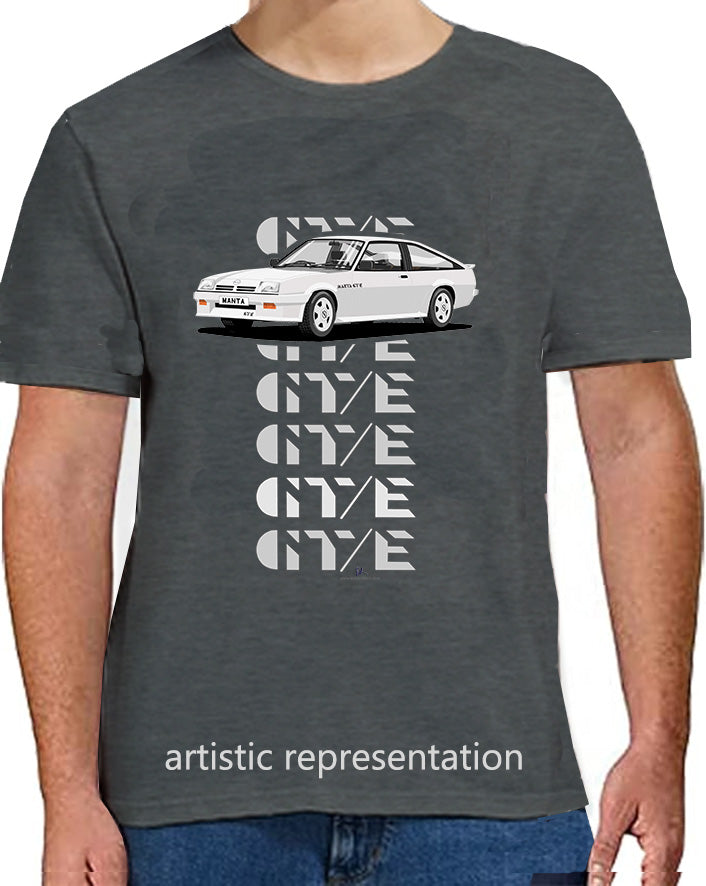 Opel Manta B2 Sportshatch GTE in Silver Art T Shirt