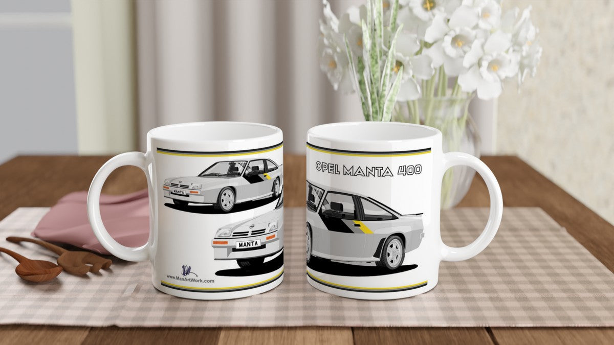 Opel Manta B2 400  in Silver Art Mug