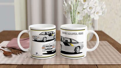Opel Manta B2 400  in Silver with Quads Art Mug