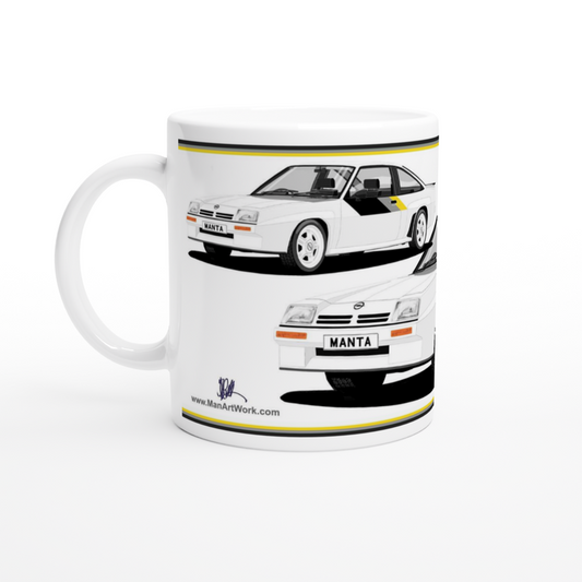 Opel Manta B2 400  in White Art Mug