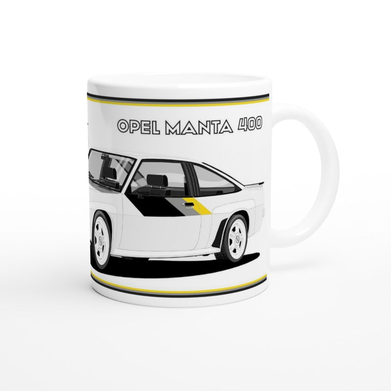 Opel Manta B2 400  in White Art Mug