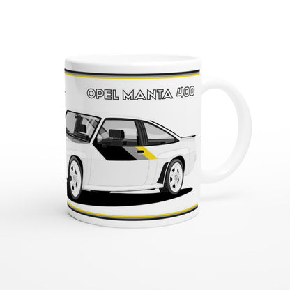 Opel Manta B2 400  in White Art Mug