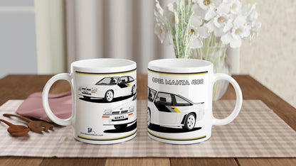 Opel Manta B2 400  in White Art Mug