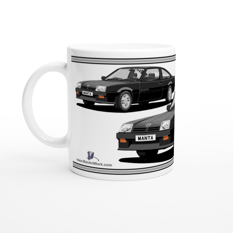 Opel Manta B2 Coupe Berlinetta Art Mug in Black